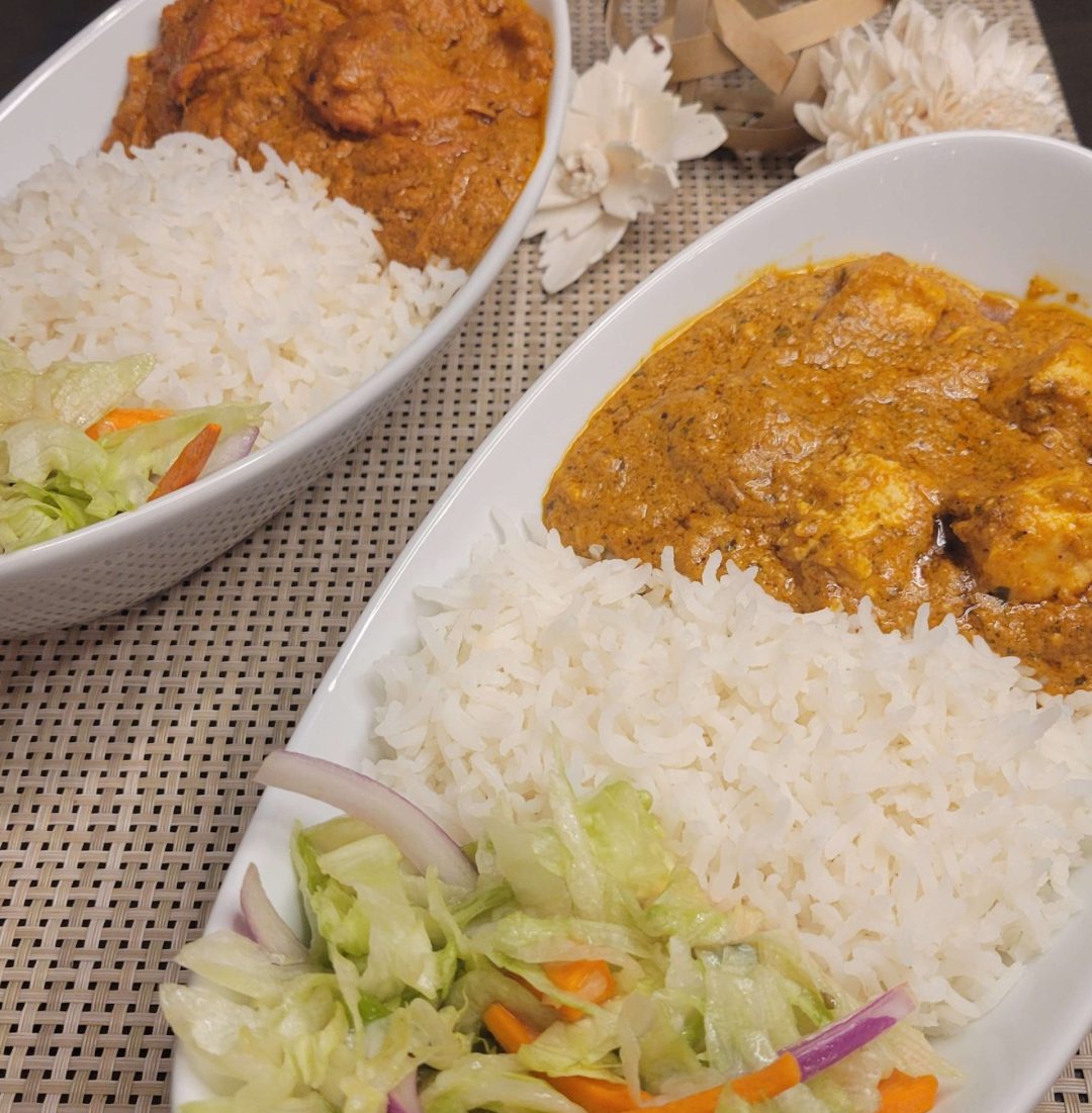 butter chicken and rice